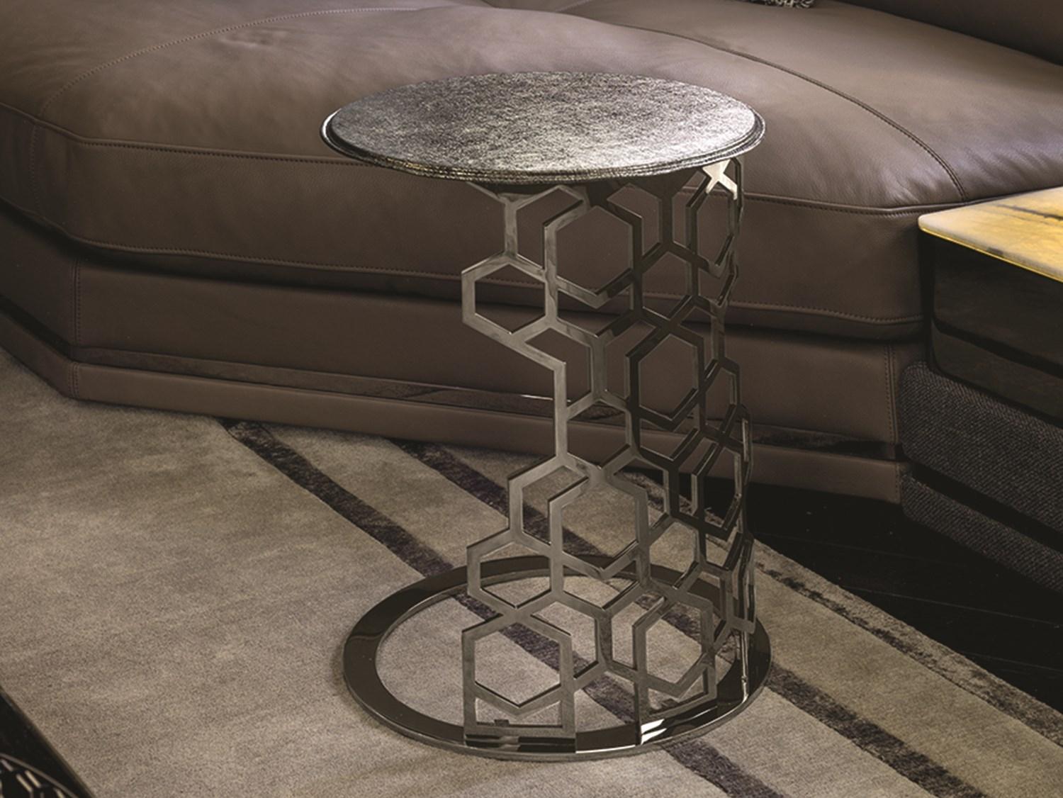 MARTIN Round metal coffee table