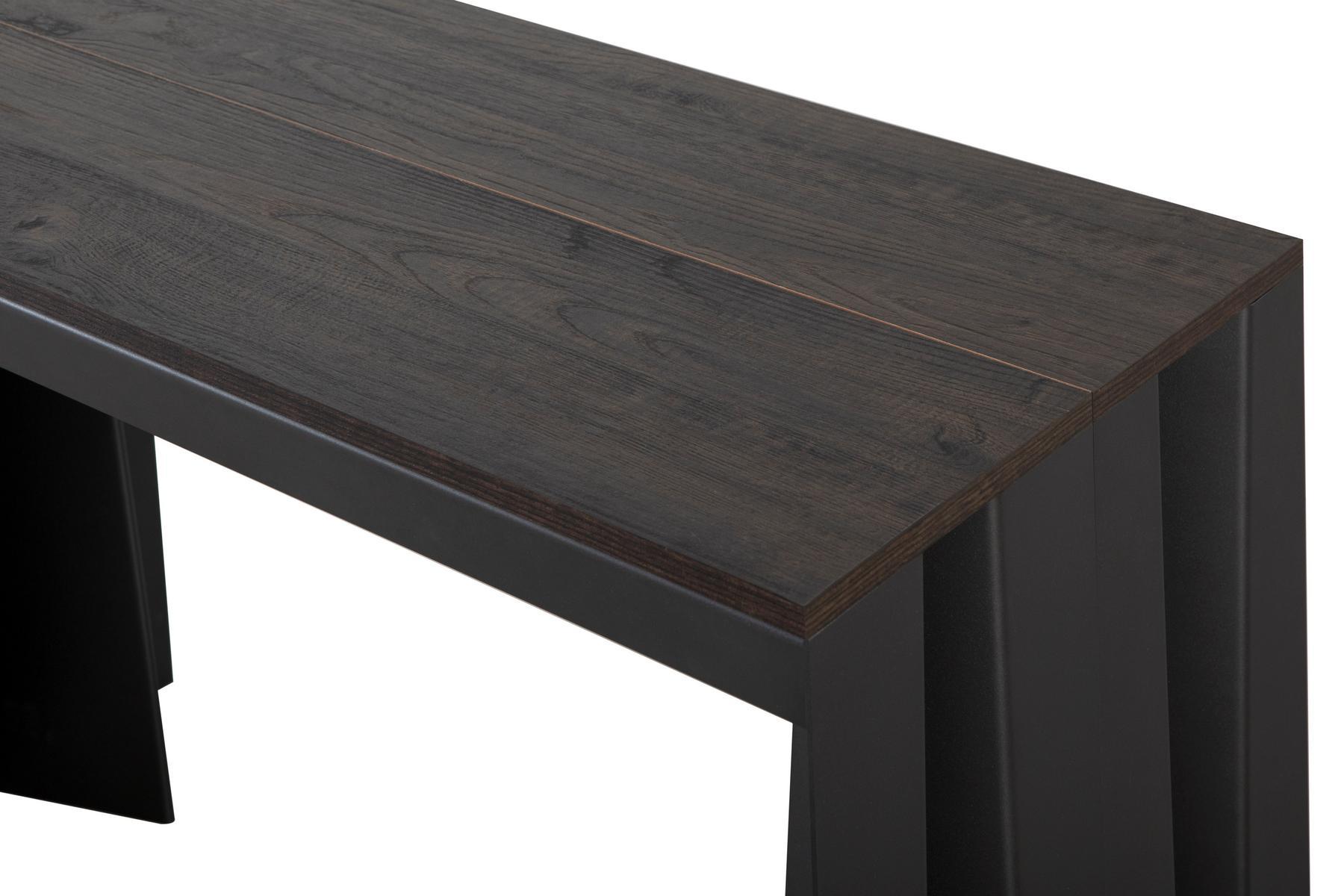 LEAF Extending rectangular oak console table