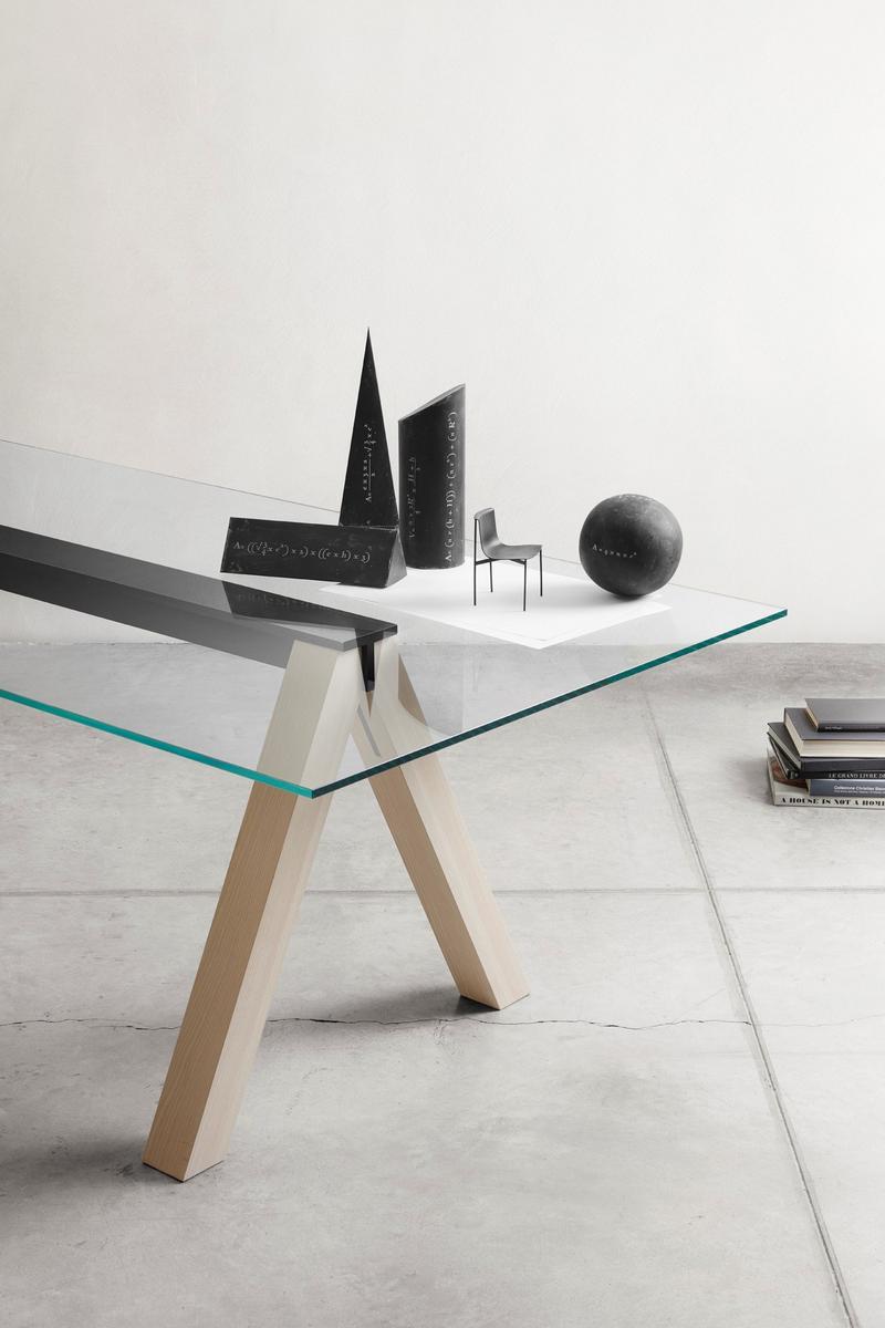 SESTO Rectangular glass table