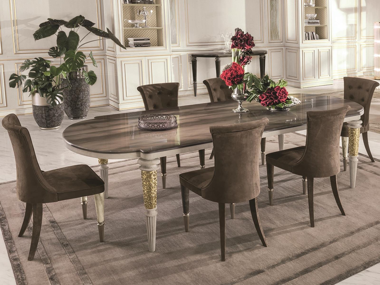 LAYTON Oval leather table