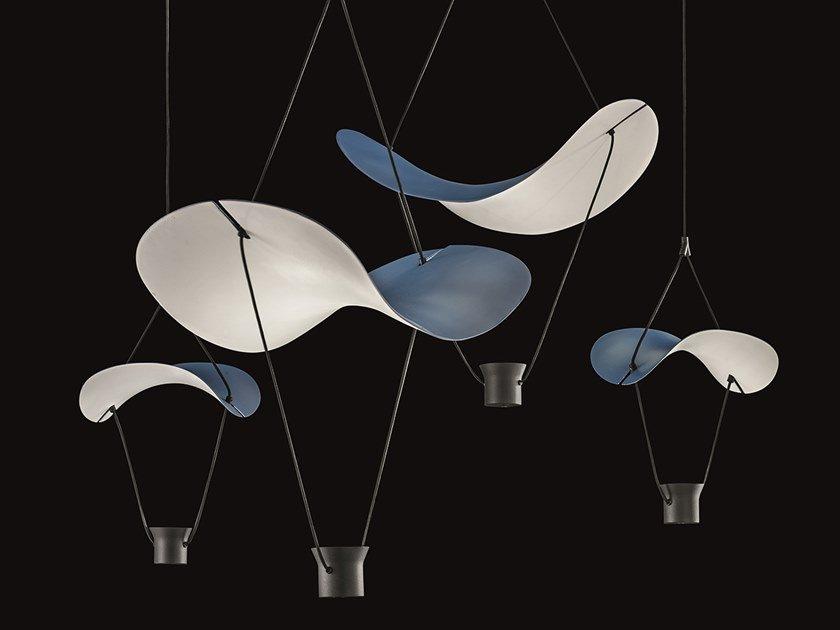 VOLLEE C2+2 LED painted metal pendant lamp