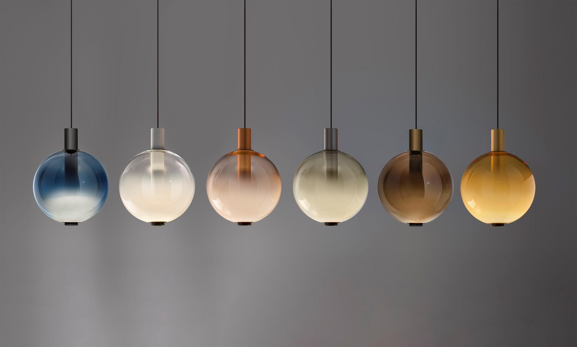BEAM STICK NUANCE LED blown glass pendant lamp