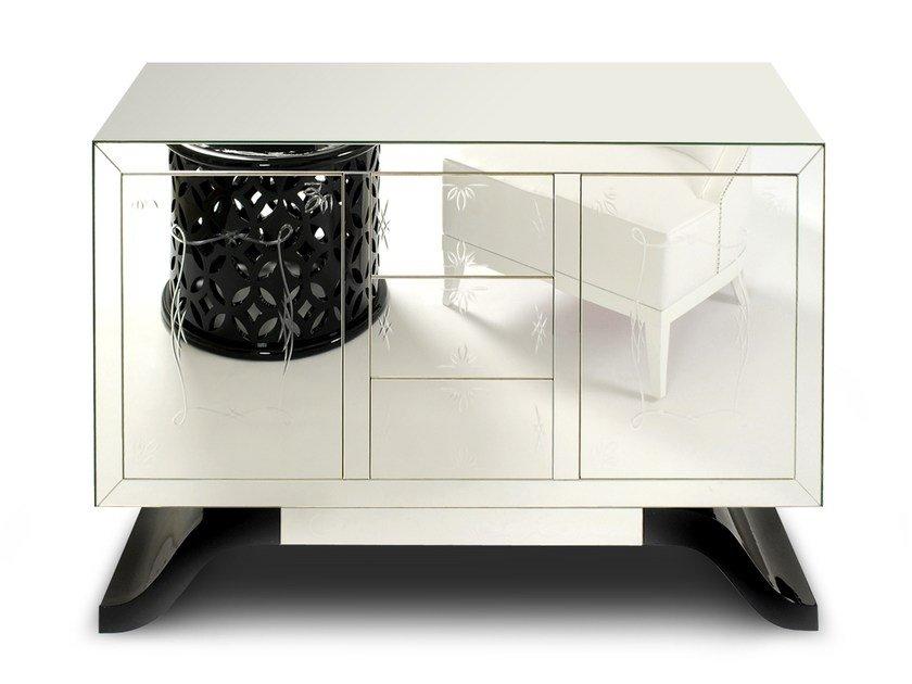 METROPOLITAN Mirrored glass sideboard with doors