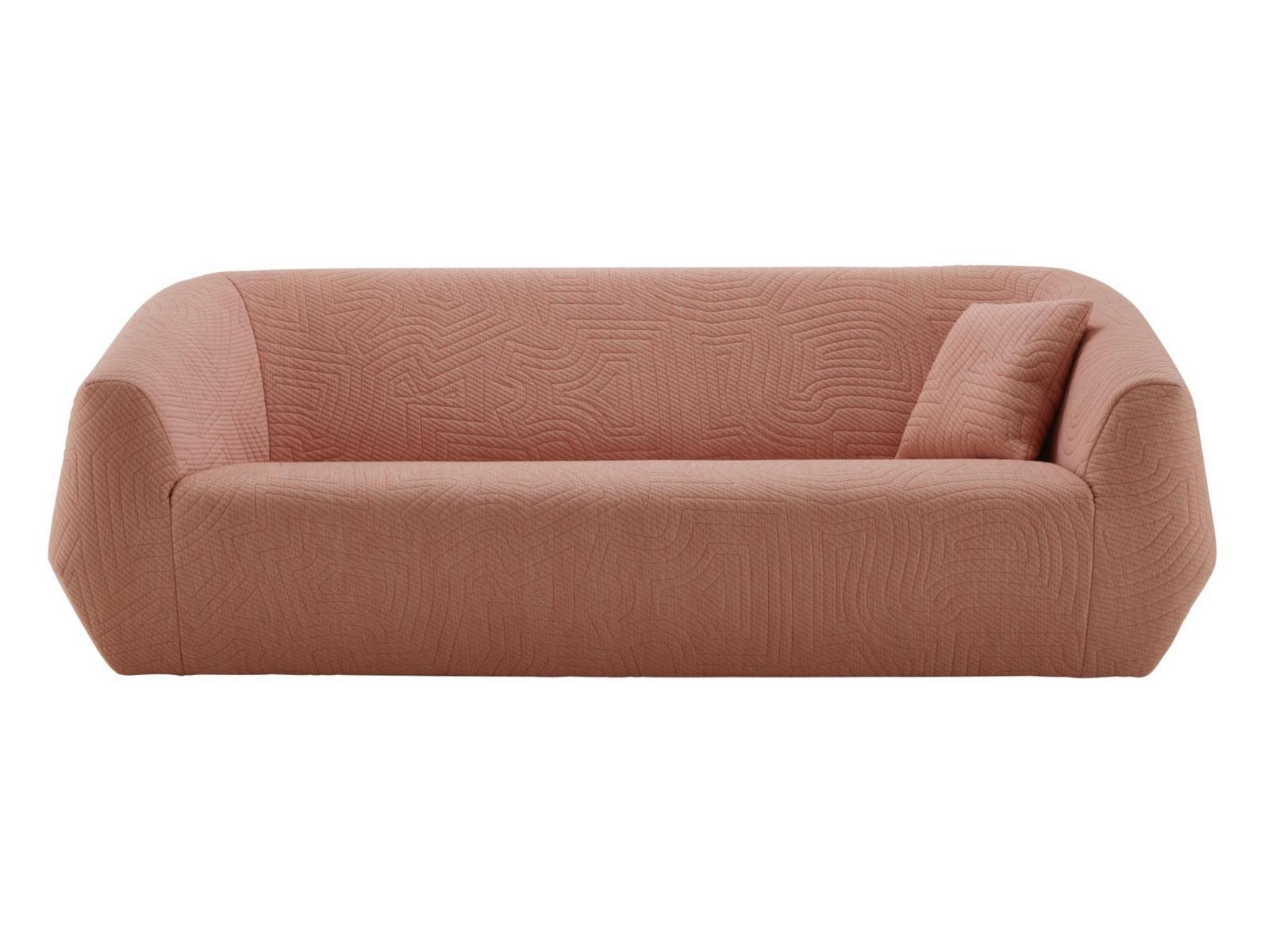 UNCOVER 3 seater fabric sofa with removable cover