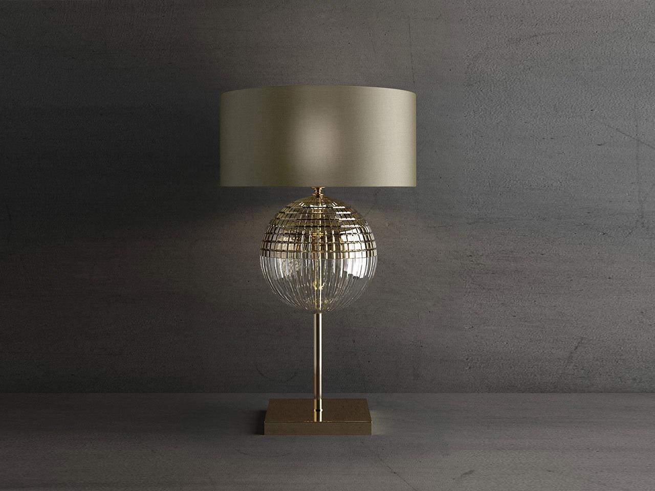 BRIGITTA Indirect light crystal and metal table lamp