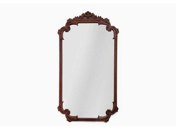 LOUIS XVI Rectangular wall-mounted framed mahogany mirror