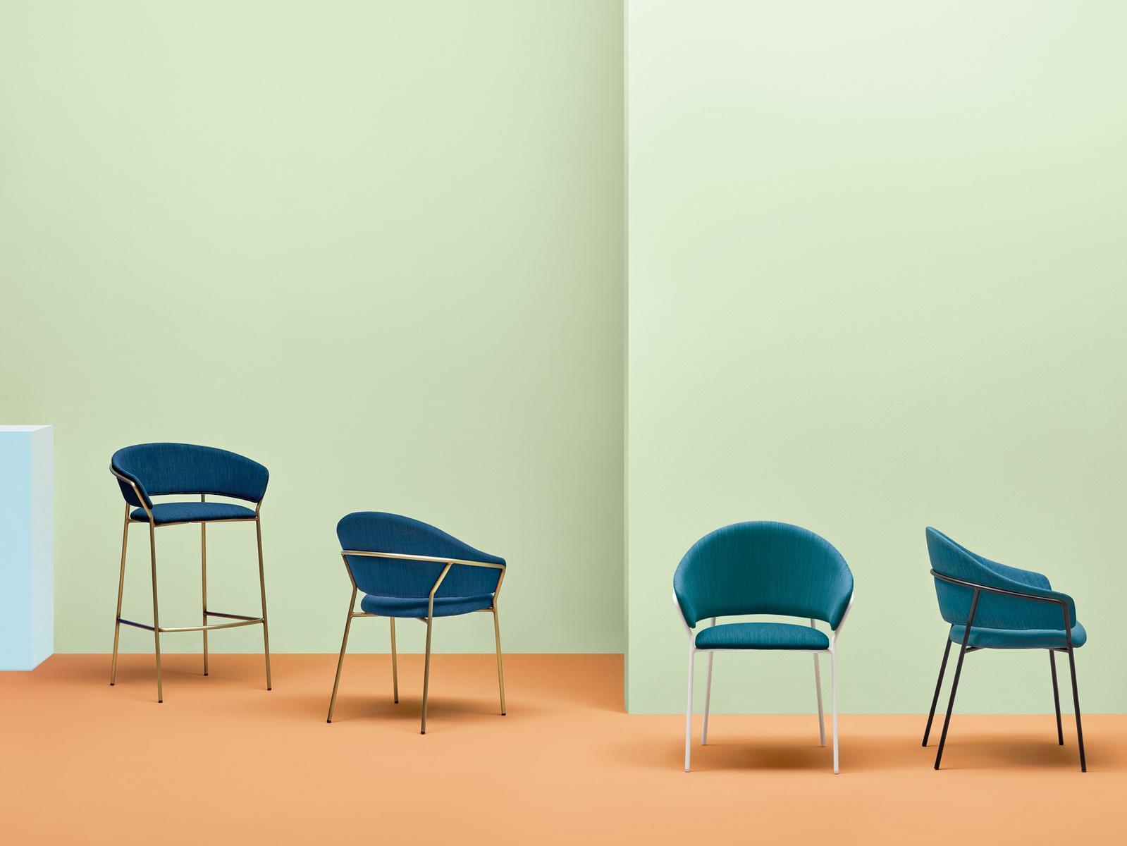 JAZZ 3716 Upholstered fabric chair with armrests