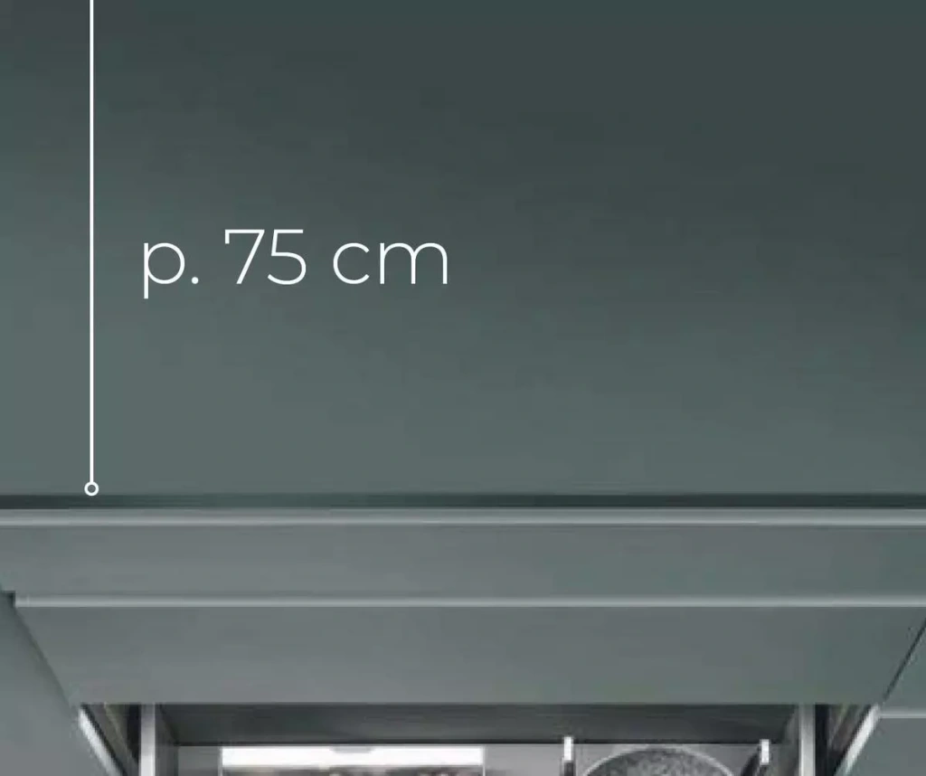 75 cm depth for base units 75 cm depth for base units